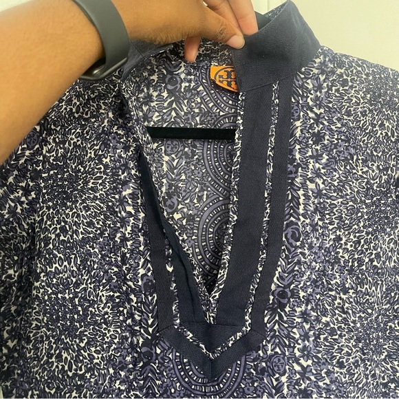 Tory Burch Blue Long Sleeve Tunic - Picture 4 of 7